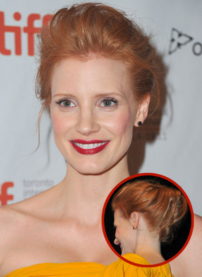 Jessica Chastain wore this fashionforward voluminous updo to the recent 